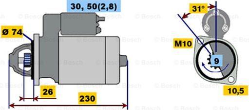 BOSCH 0 001 108 206 - Starter www.molydon.hr