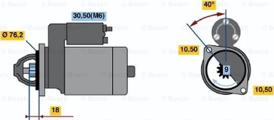 BOSCH 0 001 107 430 - Starter www.molydon.hr