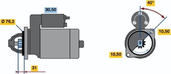 BOSCH 0 001 107 024 - Starter www.molydon.hr