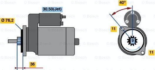 BOSCH 0 001 107 020 - Starter www.molydon.hr