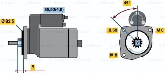 BOSCH 0 001 107 105 - Starter www.molydon.hr