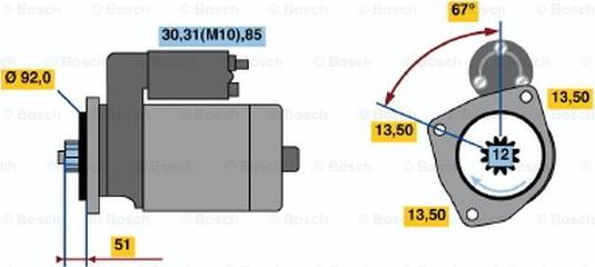 BOSCH 0 001 330 007 - Starter www.molydon.hr