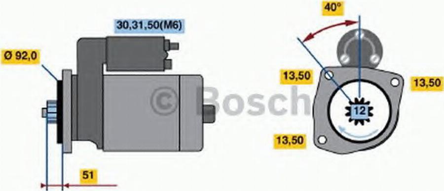 BOSCH 0001330011 - Starter www.molydon.hr