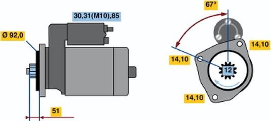 BOSCH 0001330017 - Starter www.molydon.hr