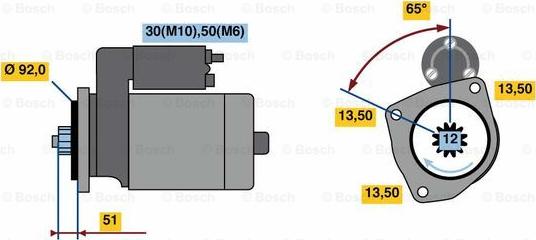 BOSCH 0 001 261 002 - Starter www.molydon.hr