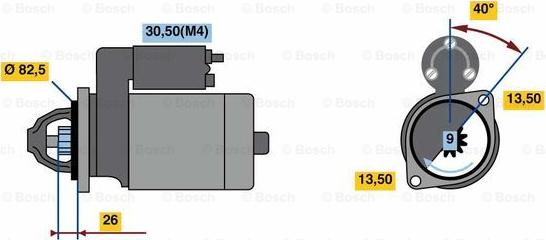 BOSCH 0 001 262 030 - Starter www.molydon.hr