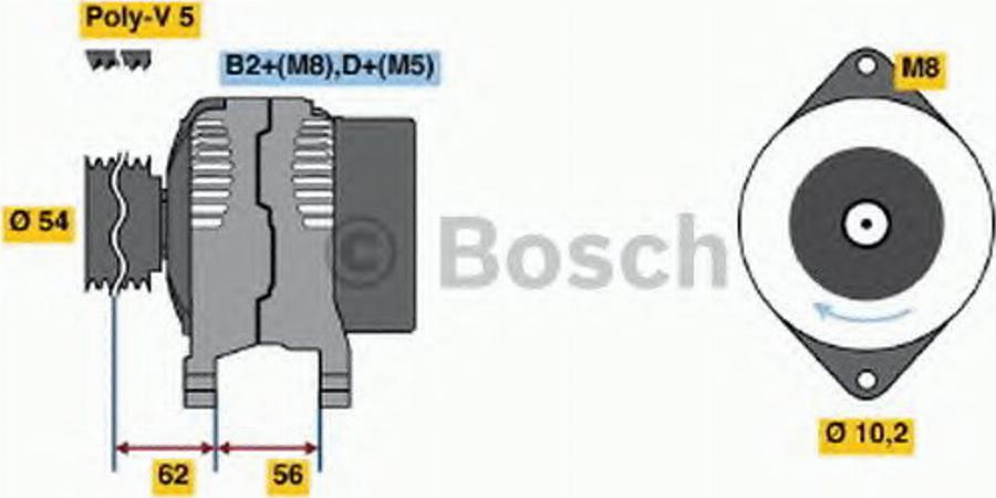 BOSCH 0 124 425 006 - Alternator www.molydon.hr