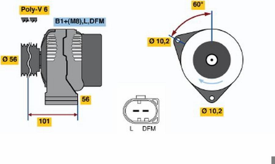 BOSCH 0 124 515 048 - Alternator www.molydon.hr