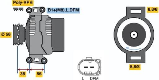 BOSCH 0 124 515 059 - Alternator www.molydon.hr