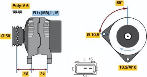 BOSCH 0 124 515 050 - Alternator www.molydon.hr