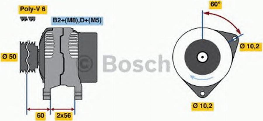 BOSCH 0 124 515 080 - Alternator www.molydon.hr