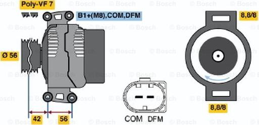 BOSCH 0 124 515 088 - Alternator www.molydon.hr