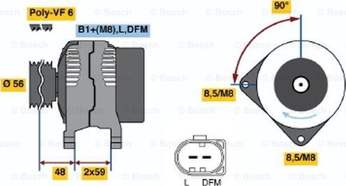 BOSCH 0 124 515 022 - Alternator www.molydon.hr