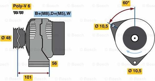 BOSCH 0 124 515 190 - Alternator www.molydon.hr