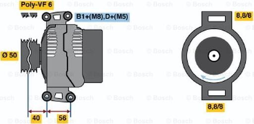 BOSCH 0 124 515 114 - Alternator www.molydon.hr