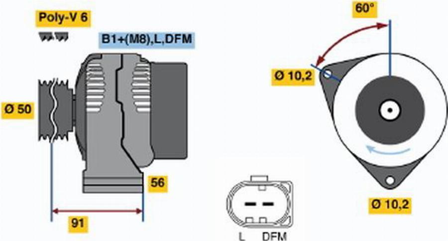 BOSCH 0124515132 - Alternator www.molydon.hr