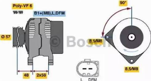 BOSCH 0124525090 - Alternator www.molydon.hr