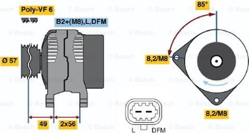 BOSCH 0 124 525 097 - Alternator www.molydon.hr