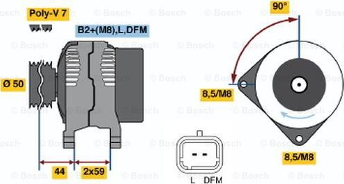 BOSCH 0 124 525 044 - Alternator www.molydon.hr