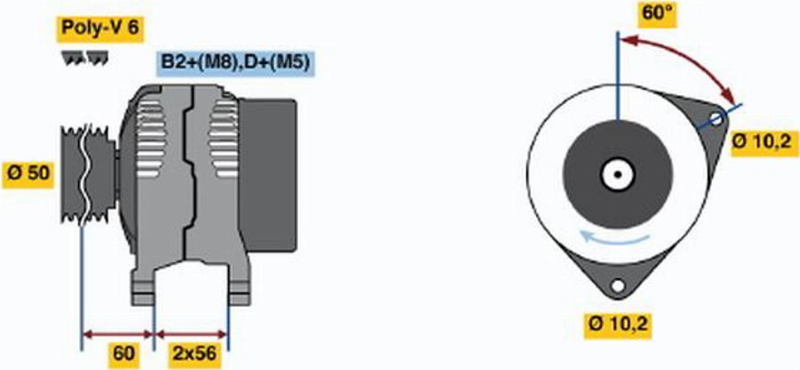 BOSCH 0 124 525 040 - Alternator www.molydon.hr