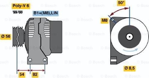 BOSCH 0 124 525 061 - Alternator www.molydon.hr