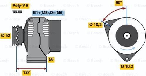 BOSCH 0 124 525 016 - Alternator www.molydon.hr