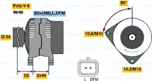 BOSCH 0 124 525 034 - Alternator www.molydon.hr