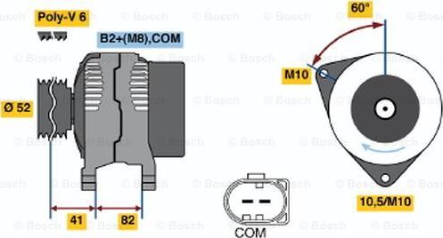 BOSCH 0 124 525 106 - Alternator www.molydon.hr