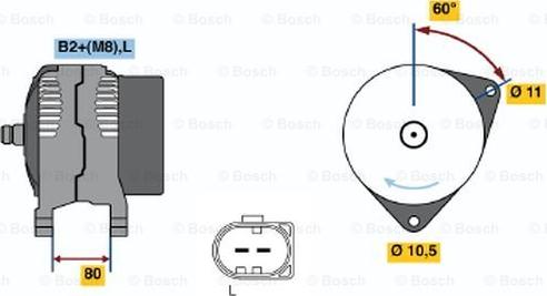 BOSCH 0 124 525 125 - Alternator www.molydon.hr