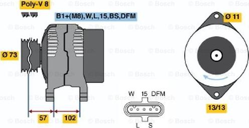 BOSCH 0 124 655 021 - Alternator www.molydon.hr