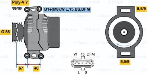 BOSCH 0 124 655 014 - Alternator www.molydon.hr