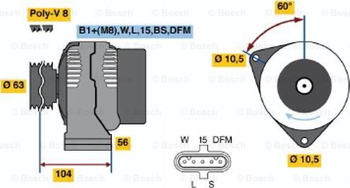 BOSCH 0 124 655 033 - Alternator www.molydon.hr