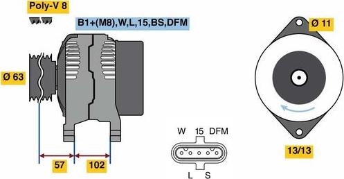 BOSCH 0 124 655 102 - Alternator www.molydon.hr