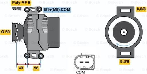 BOSCH 0 124 615 042 - Alternator www.molydon.hr