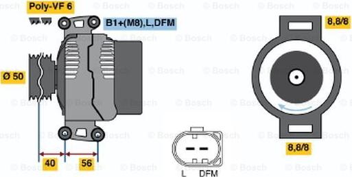 BOSCH 0 124 625 006 - Alternator www.molydon.hr