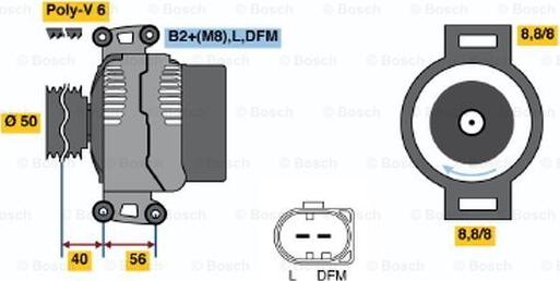 BOSCH 0 124 625 002 - Alternator www.molydon.hr