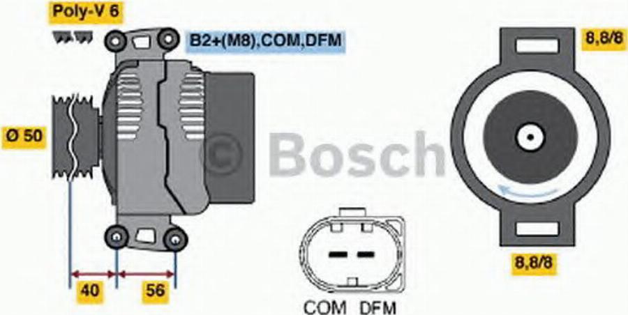 BOSCH 0124625015 - Alternator www.molydon.hr