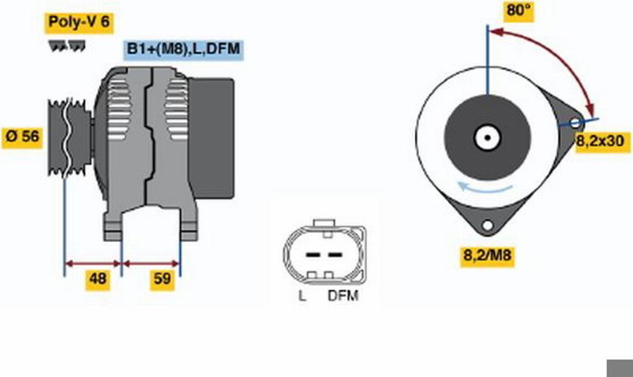 BOSCH 0124325051 - Remenica, alternator www.molydon.hr