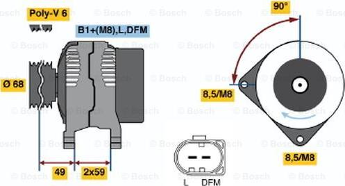 BOSCH 0 124 515 013 - Alternator www.molydon.hr