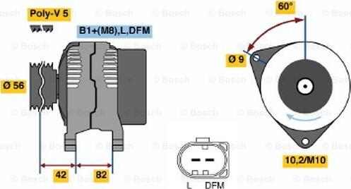 BOSCH 0 124 325 017 - Alternator www.molydon.hr