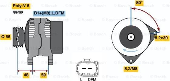 BOSCH 0 124 325 075 - Alternator www.molydon.hr