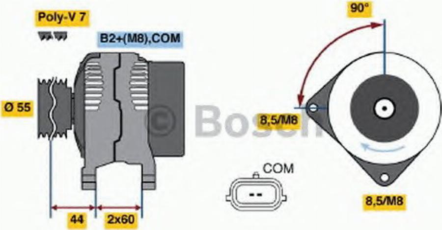 BOSCH 0 124 325 139 - Alternator www.molydon.hr