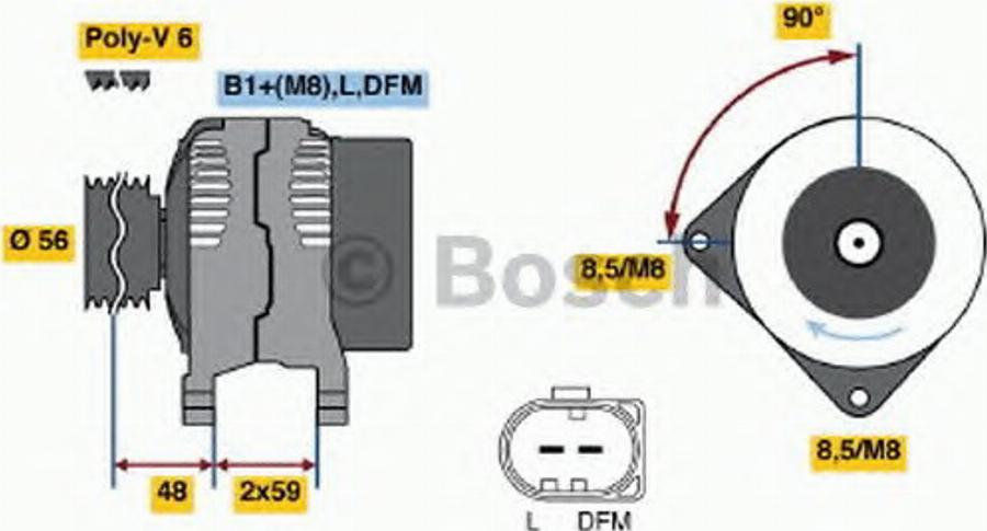 BOSCH 0124325138 - Remenica, alternator www.molydon.hr