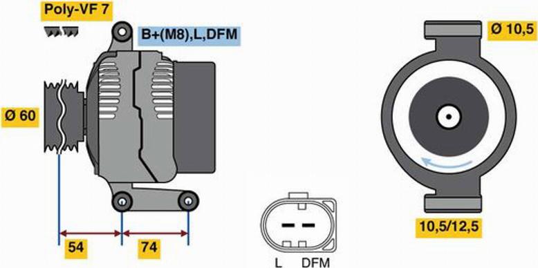 BOSCH 0 125 711 018 - Alternator www.molydon.hr