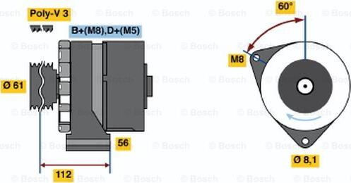 BOSCH 0 120 469 011 - Alternator www.molydon.hr