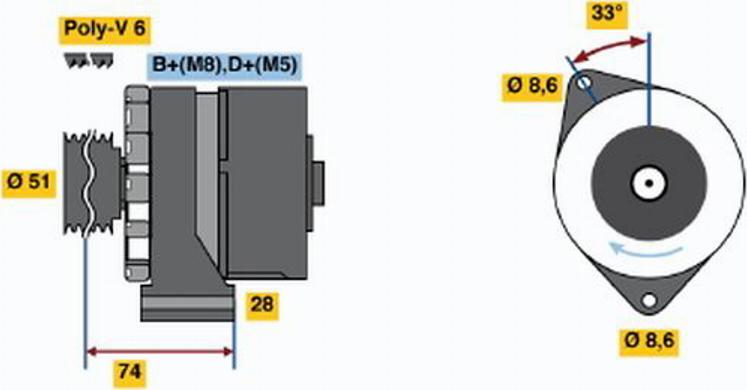 BOSCH 0120468033 - Alternator www.molydon.hr