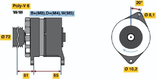 BOSCH 0120468162 - Alternator www.molydon.hr