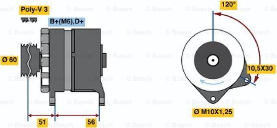 BOSCH 0 120 488 274 - Alternator www.molydon.hr