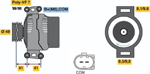 BOSCH 0121715018 - Alternator www.molydon.hr