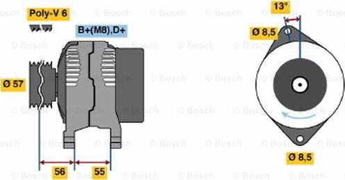 BOSCH 0 123 545 001 - Alternator www.molydon.hr